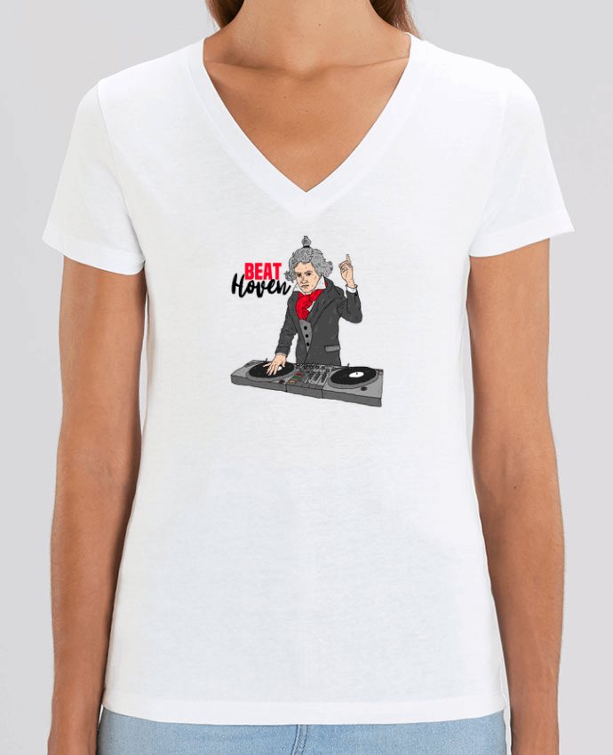 Women V-Neck T-shirt Stella Evoker Beat Hoven Beethoven Par  Nick cocozza