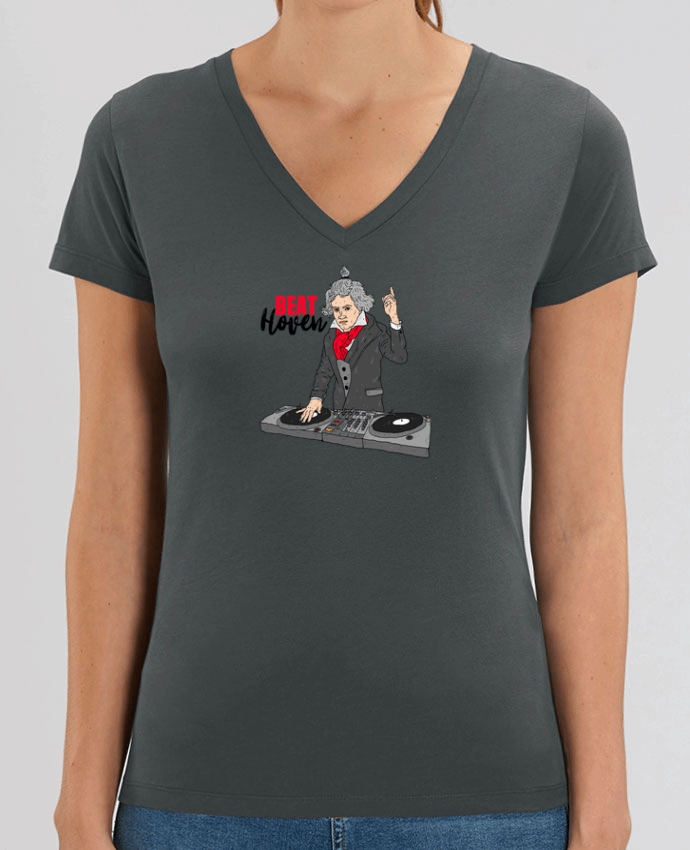 Women V-Neck T-shirt Stella Evoker Beat Hoven Beethoven Par  Nick cocozza