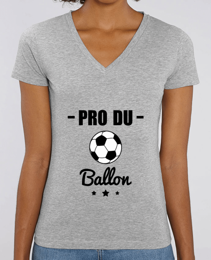 Tee Shirt Femme Col V Stella EVOKER Pro du ballon de football Par  Benichan