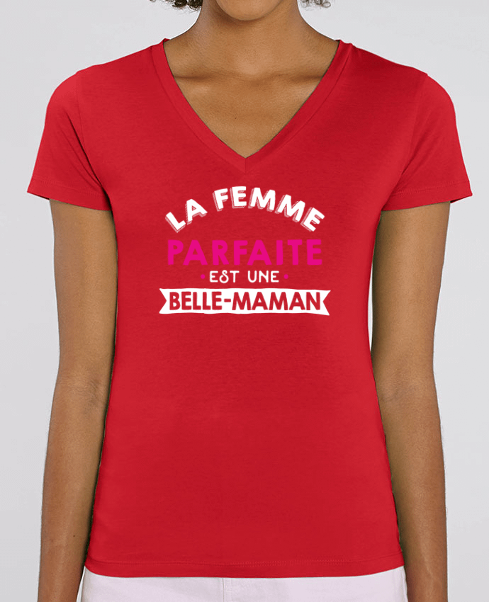 Camiseta Mujer Cuello V Stella EVOKER Femme porfaite belle-maman Par  Original t-shirt