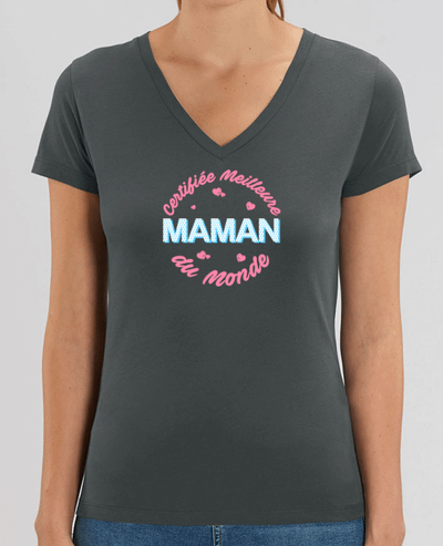 Tee-shirt femme Certifiée meilleure maman du monde Par  tunetoo