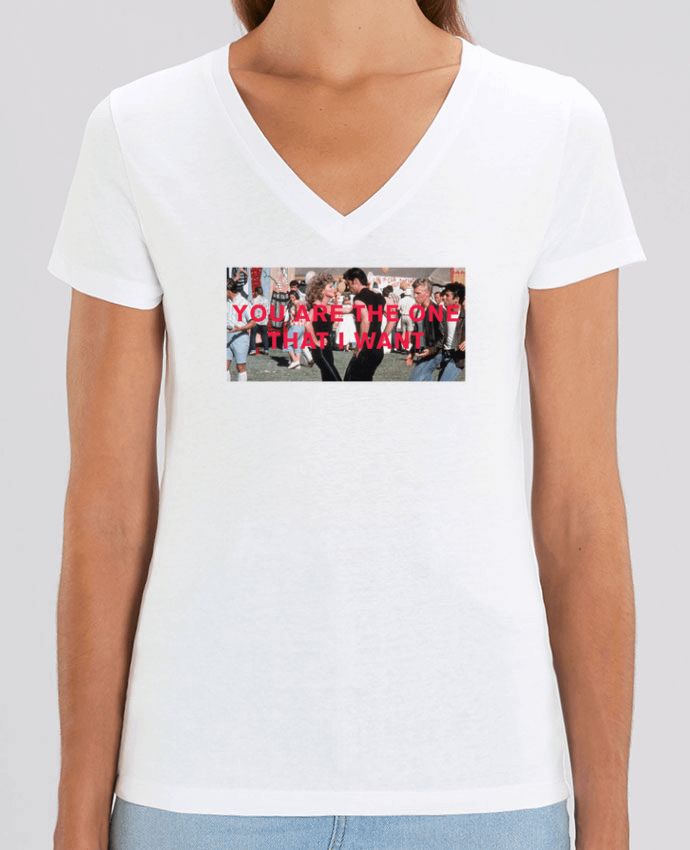 Camiseta Mujer Cuello V Stella EVOKER Grease - You are the one Par  tunetoo