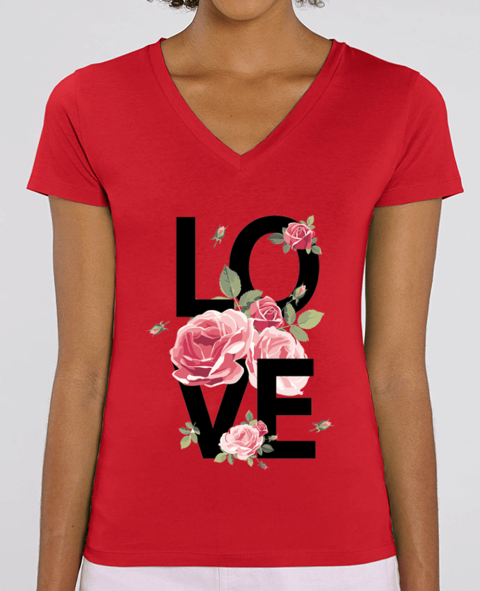 Women V-Neck T-shirt Stella Evoker Love Par  Jacflow