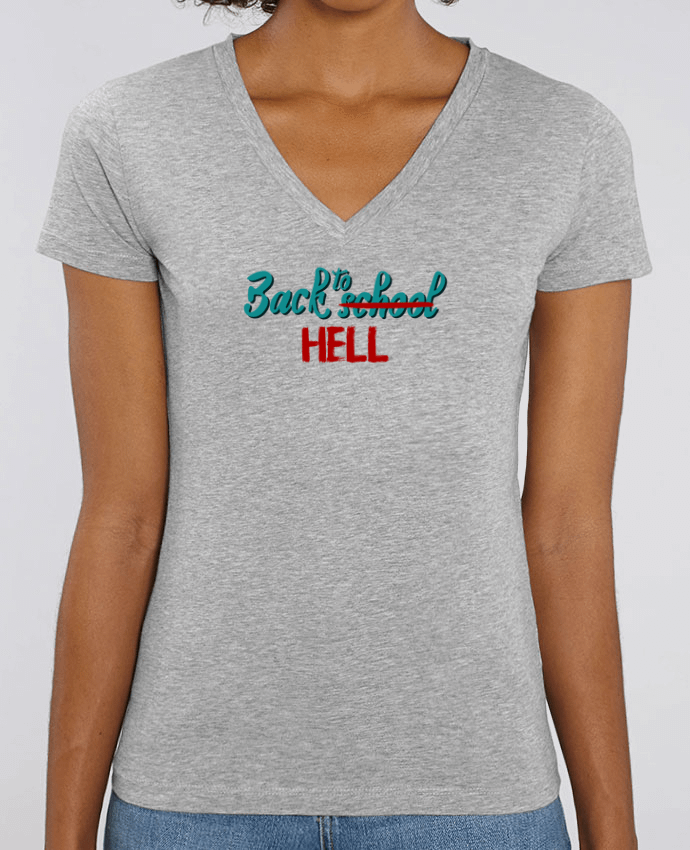 Women V-Neck T-shirt Stella Evoker Back to hell Par  tunetoo