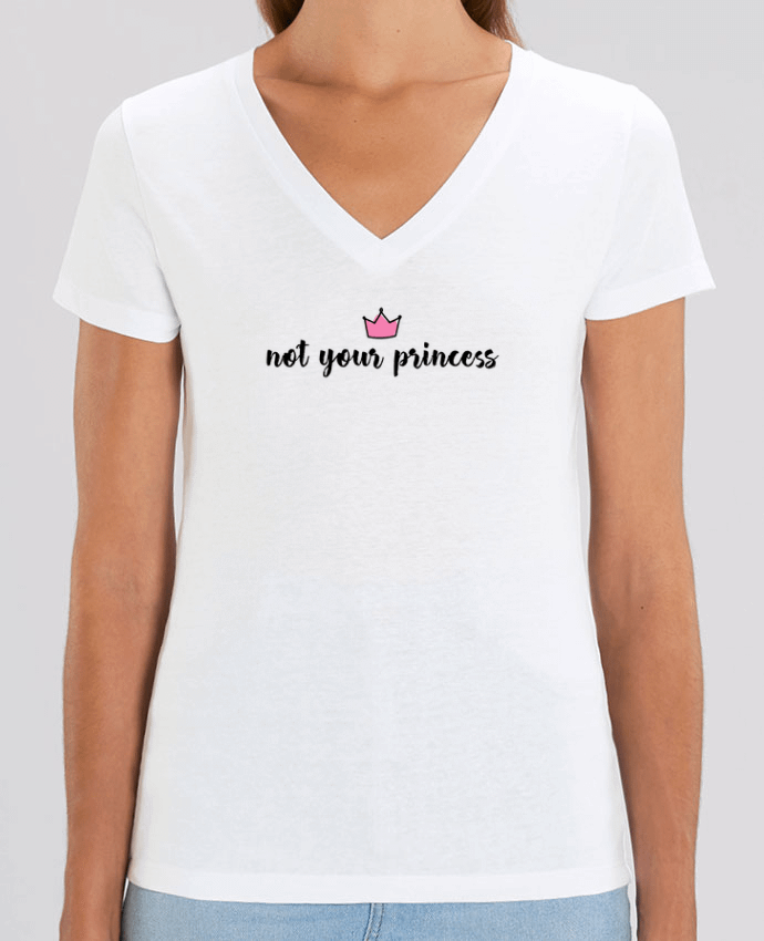Camiseta Mujer Cuello V Stella EVOKER Not your princess Par  tunetoo