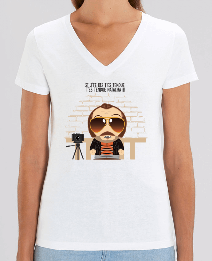 Women V-Neck T-shirt Stella Evoker T'es tendue Natacha Par  PTIT MYTHO