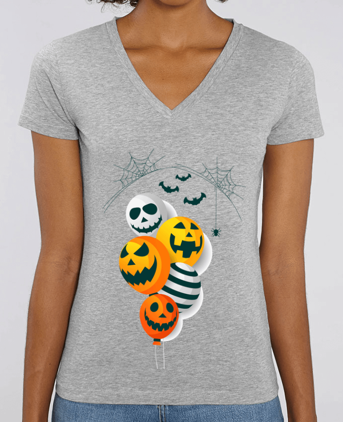 Women V-Neck T-shirt Stella Evoker halloween Par  SHOPLA