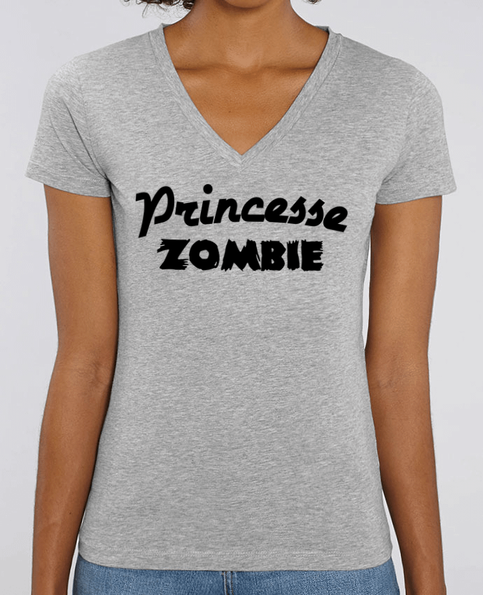Tee Shirt Femme Col V Stella EVOKER Princesse Zombie Par  L'Homme Sandwich