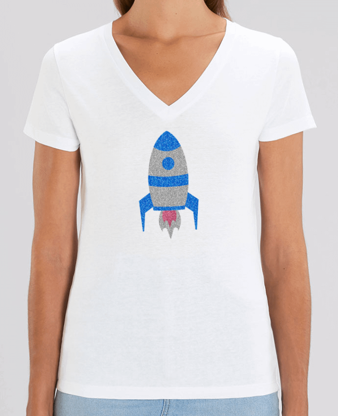 Camiseta Mujer Cuello V Stella EVOKER Fusée Par  Les Caprices de Filles