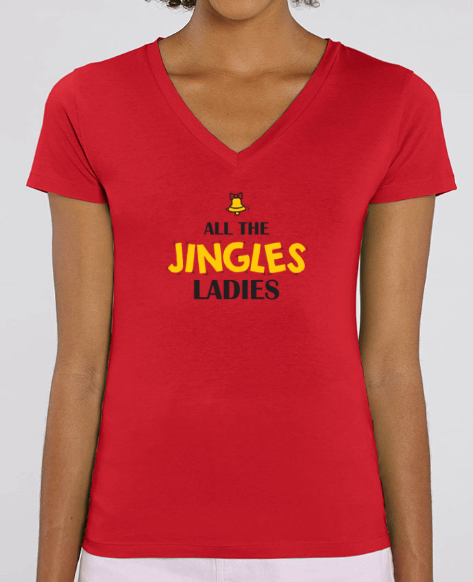 Women V-Neck T-shirt Stella Evoker Christmas - Jingles Ladies Beyoncé Par  tunetoo