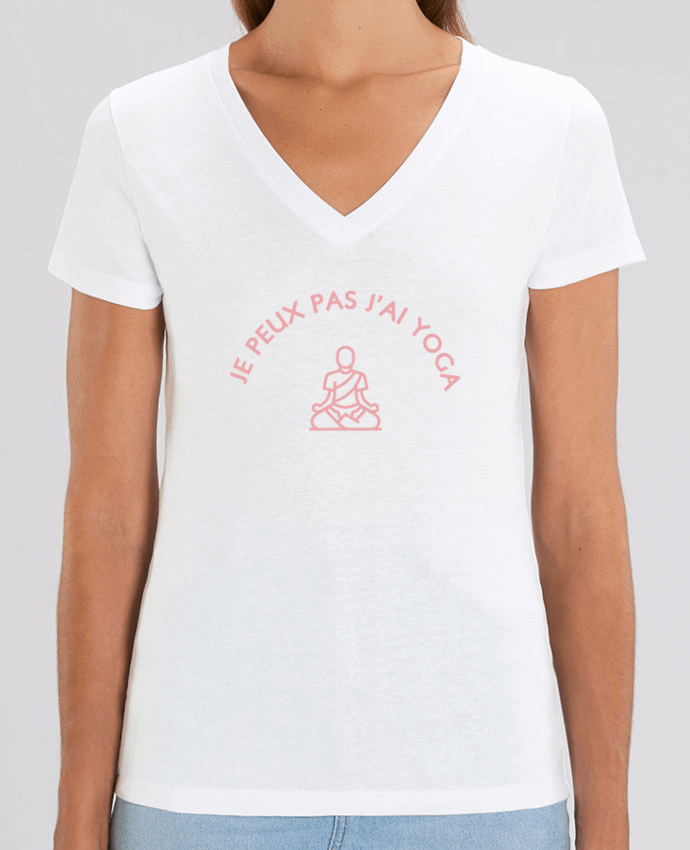 Women V-Neck T-shirt Stella Evoker Je peux pas j'ai Yoga Par  tunetoo