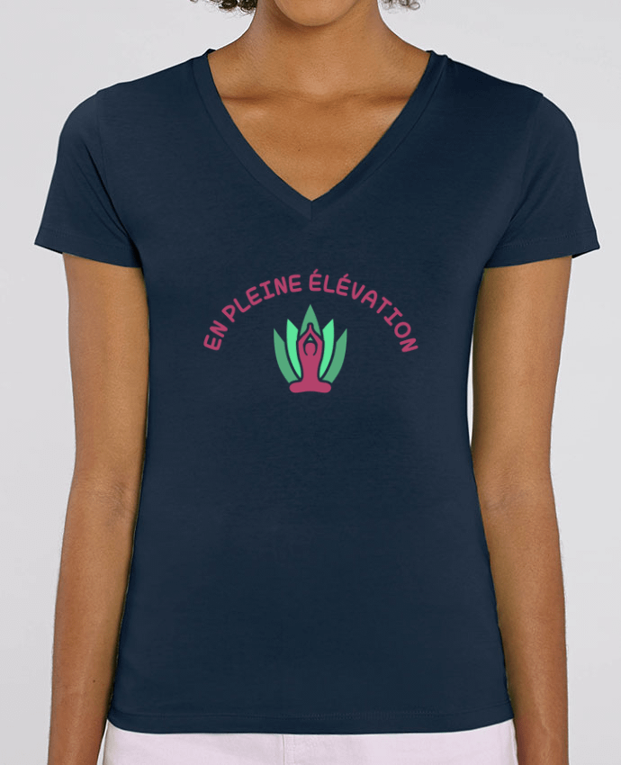 Camiseta Mujer Cuello V Stella EVOKER Yoga - En pleine élévation Par  tunetoo