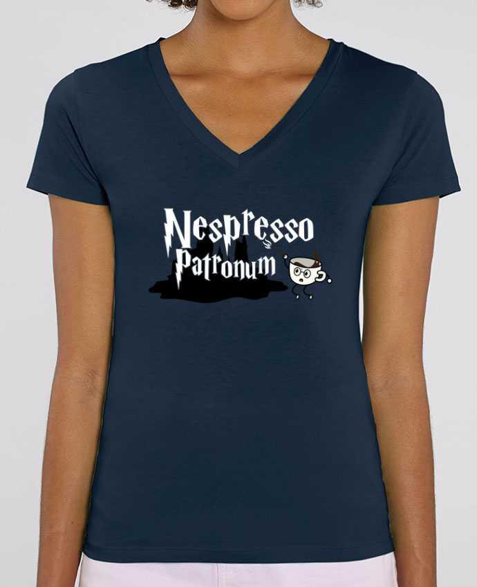 Women V-Neck T-shirt Stella Evoker Nespresso Patronum Par  tunetoo