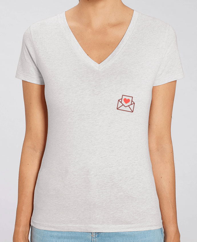 Women V-Neck T-shirt Stella Evoker Lettre d'amour Par  Nana