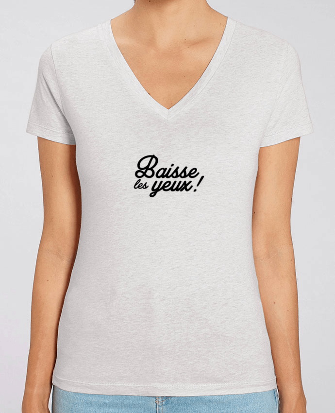 Women V-Neck T-shirt Stella Evoker Baisse les yeux ! Par  Nana