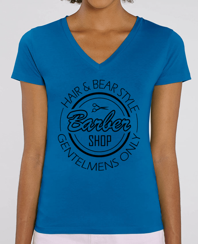 Women V-Neck T-shirt Stella Evoker BARBERSHOP PRO Par  SG LXXXIII