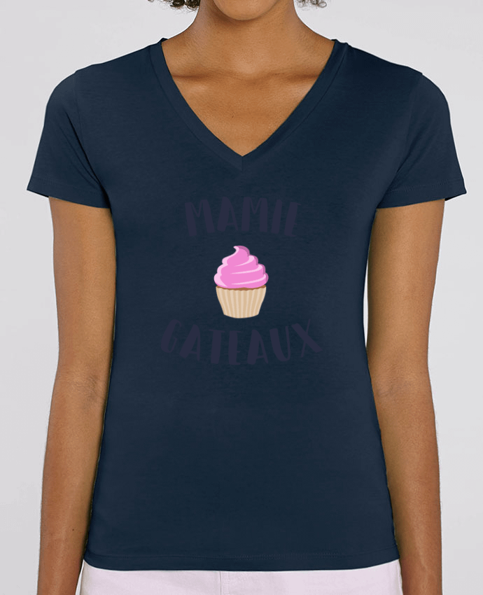 Women V-Neck T-shirt Stella Evoker Mamie gâteaux Par  tunetoo
