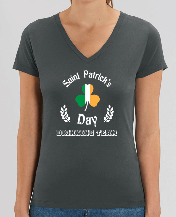Women V-Neck T-shirt Stella Evoker Saint Patrick Drinking Team Par  tunetoo