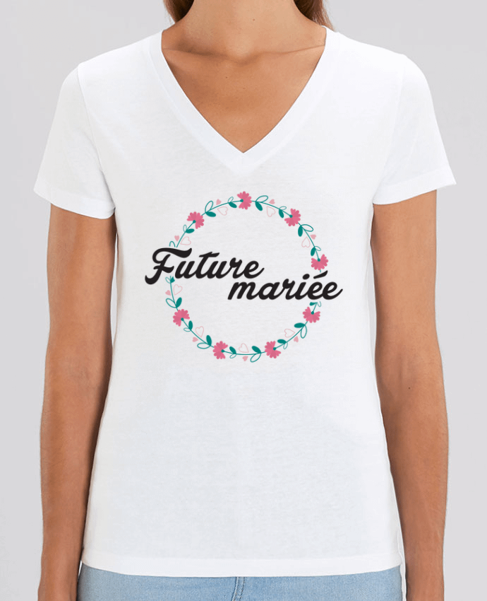 Camiseta Mujer Cuello V Stella EVOKER Future mariée Par  tunetoo