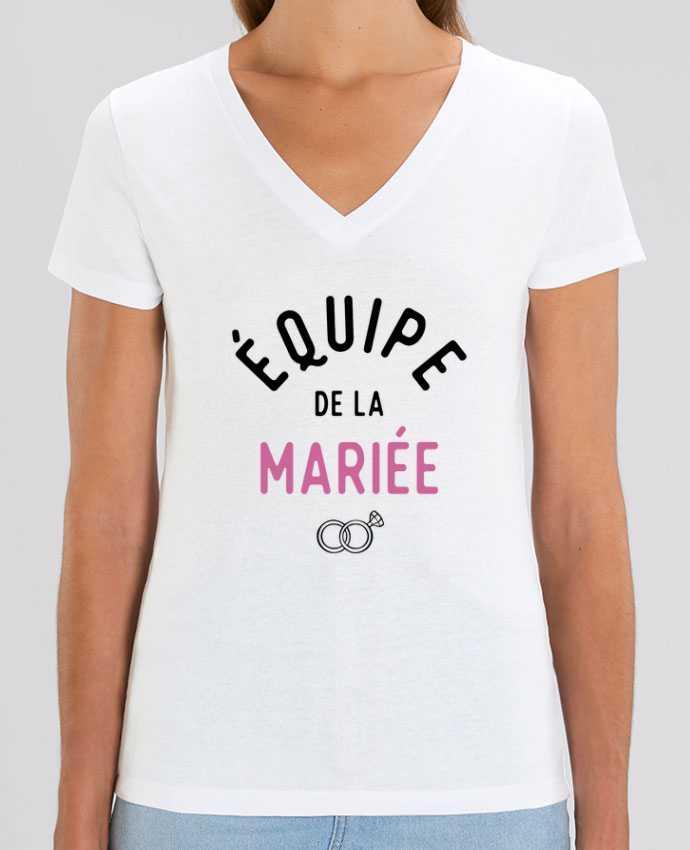 Women V-Neck T-shirt Stella Evoker équipe de la mariée cadeau mariage evjf Par  Original t-shirt