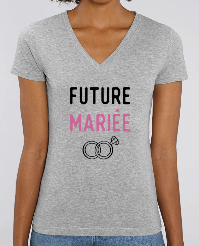 Tee Shirt Femme Col V Stella EVOKER Future mariée cadeau mariage evjf Par  Original t-shirt