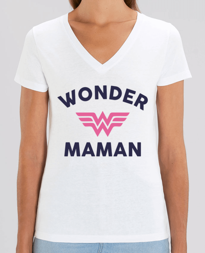 Women V-Neck T-shirt Stella Evoker Wonder Maman Par  tunetoo