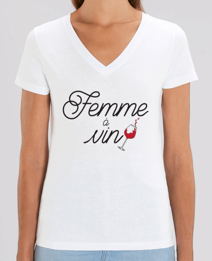 Tee Shirt Femme Col V Stella EVOKER Femme à vin Par  tunetoo