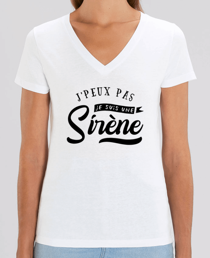 Tee Shirt Femme Col V Stella EVOKER Je suis une siréne Par  Original t-shirt