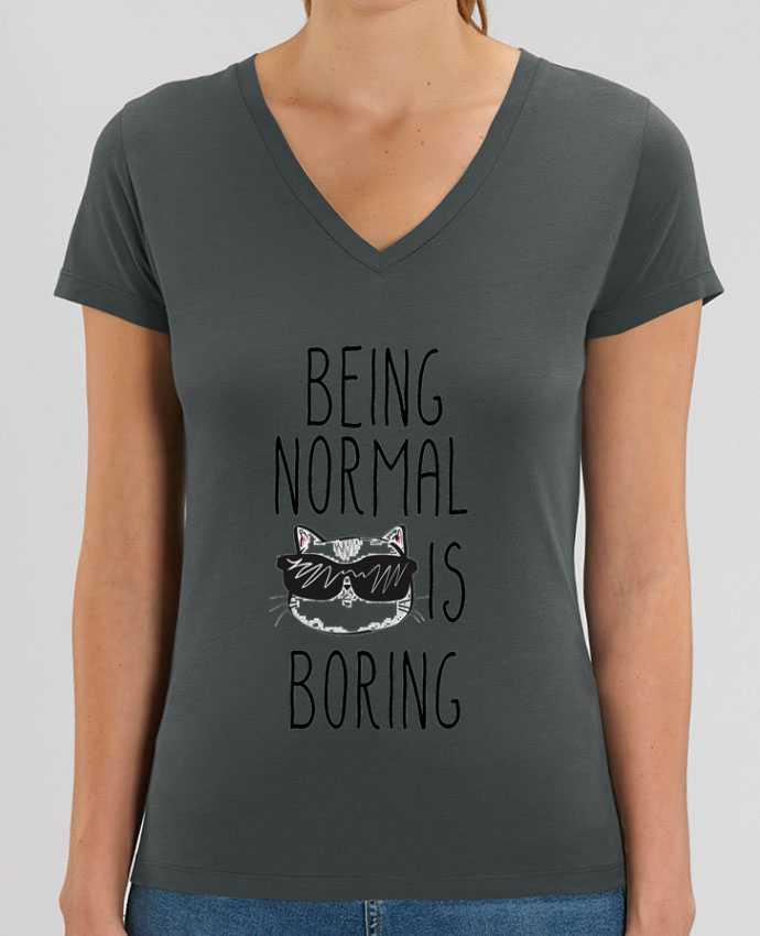 Tee-shirt femme Being normal is boring Par  