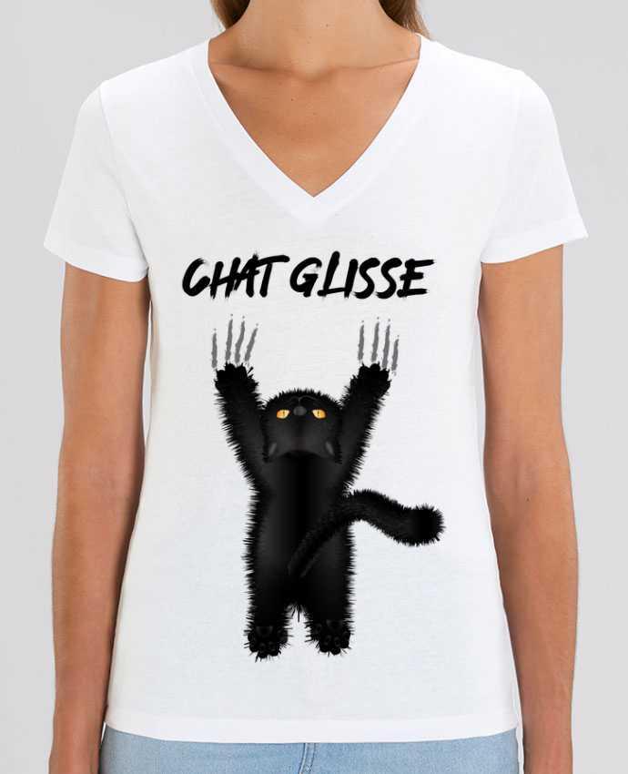 Tee-shirt femme Chat Glisse Par  Nathéo