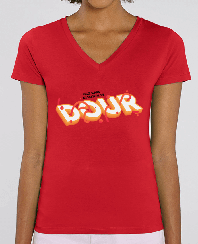 Women V-Neck T-shirt Stella Evoker Finir sourd au festival de DOUR Par  tunetoo