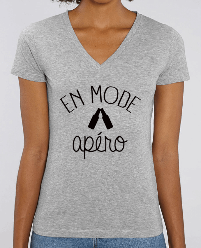 Camiseta Mujer Cuello V Stella EVOKER En Mode Apéro Par  Freeyourshirt.com