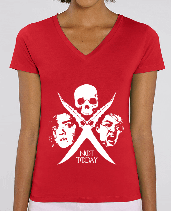 Camiseta Mujer Cuello V Stella EVOKER Not Today - Arya Stark Par  Soul Dragon