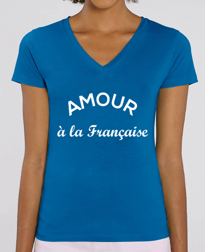Camiseta Mujer Cuello V Stella EVOKER Amour à la française Par  tunetoo