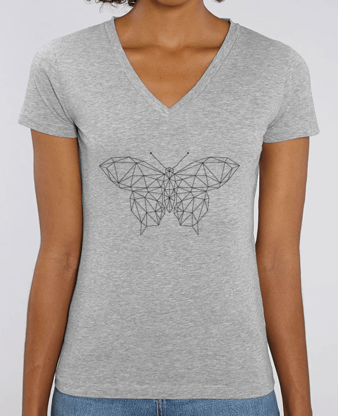 Women V-Neck T-shirt Stella Evoker Butterfly geometric Par  /wait-design