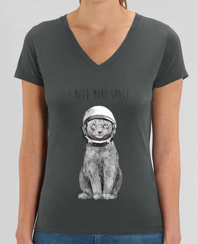 Camiseta Mujer Cuello V Stella EVOKER I need more space Par  Balàzs Solti