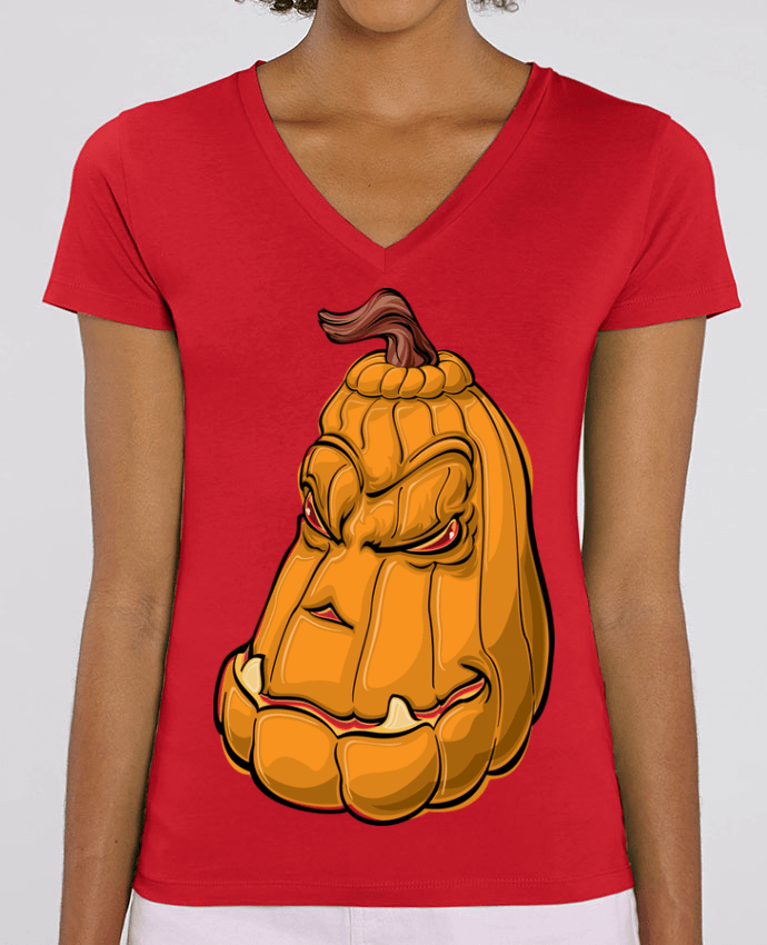 Camiseta Mujer Cuello V Stella EVOKER halloween Par  michtopich