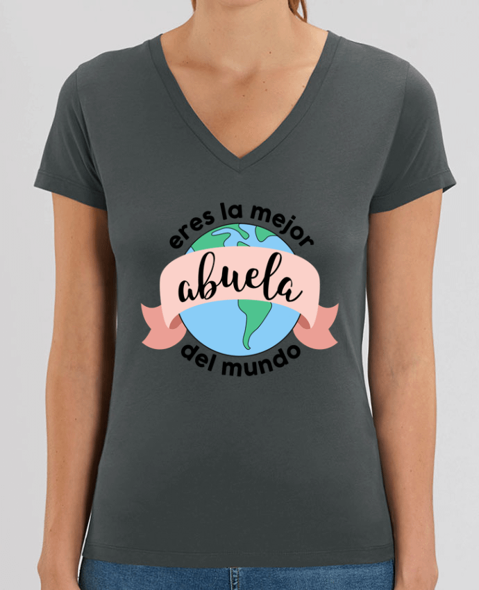 Tee-shirt femme Eres la mejor abuela del mundo Par  tunetoo