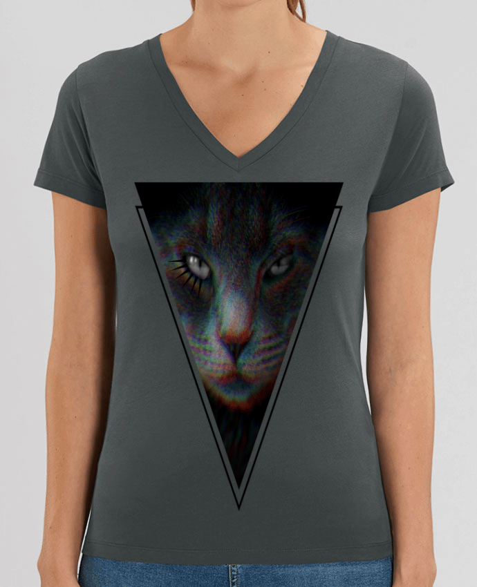 Camiseta Mujer Cuello V Stella EVOKER DarkCat Par  ThibaultP