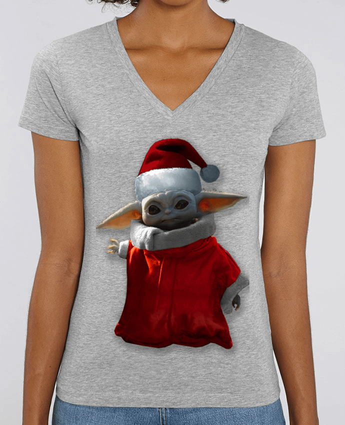 Tee-shirt femme Baby Yoda lutin de Noël Par  Kaarto