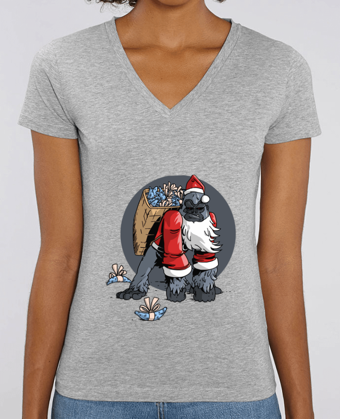 Tee-shirt femme Le Noël du Gorille Par  Tomi Ax - tomiax.fr