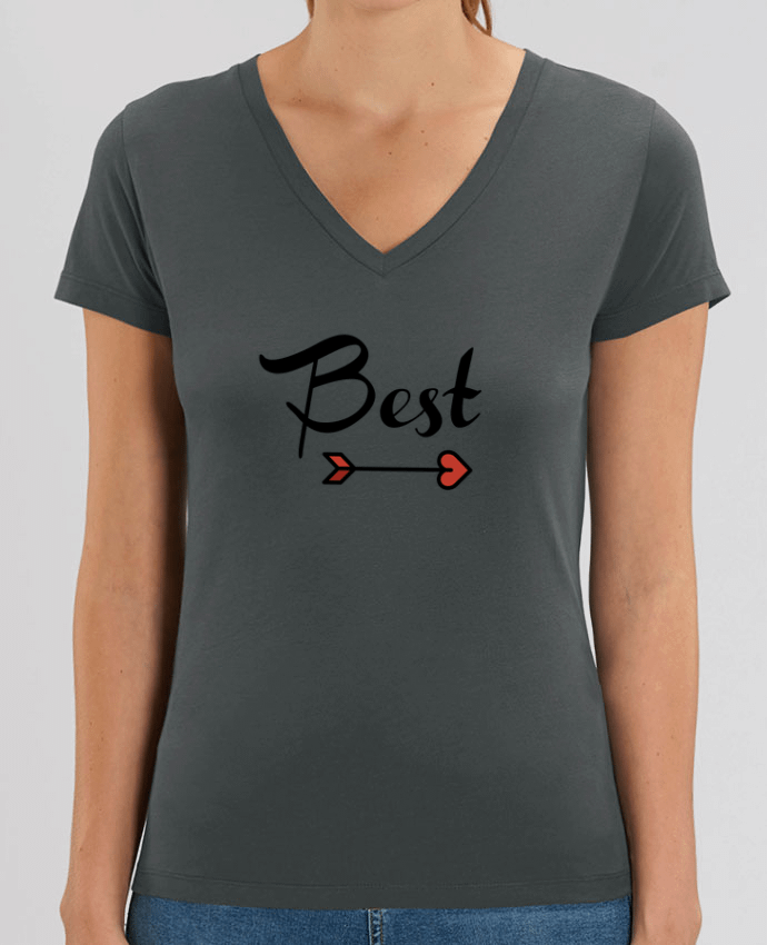 Camiseta Mujer Cuello V Stella EVOKER Best Friends Par  tunetoo