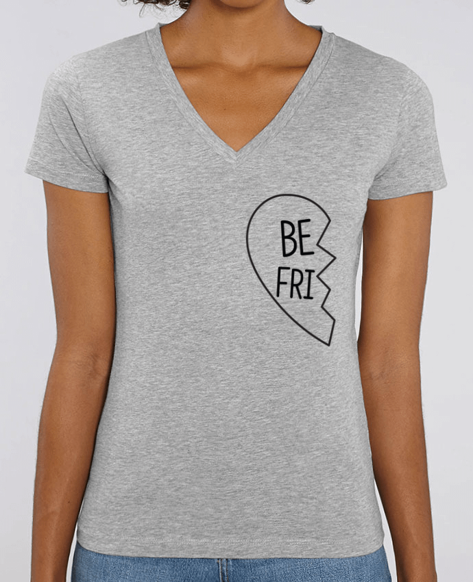 Women V-Neck T-shirt Stella Evoker Best Friend coeur brisé Par  tunetoo