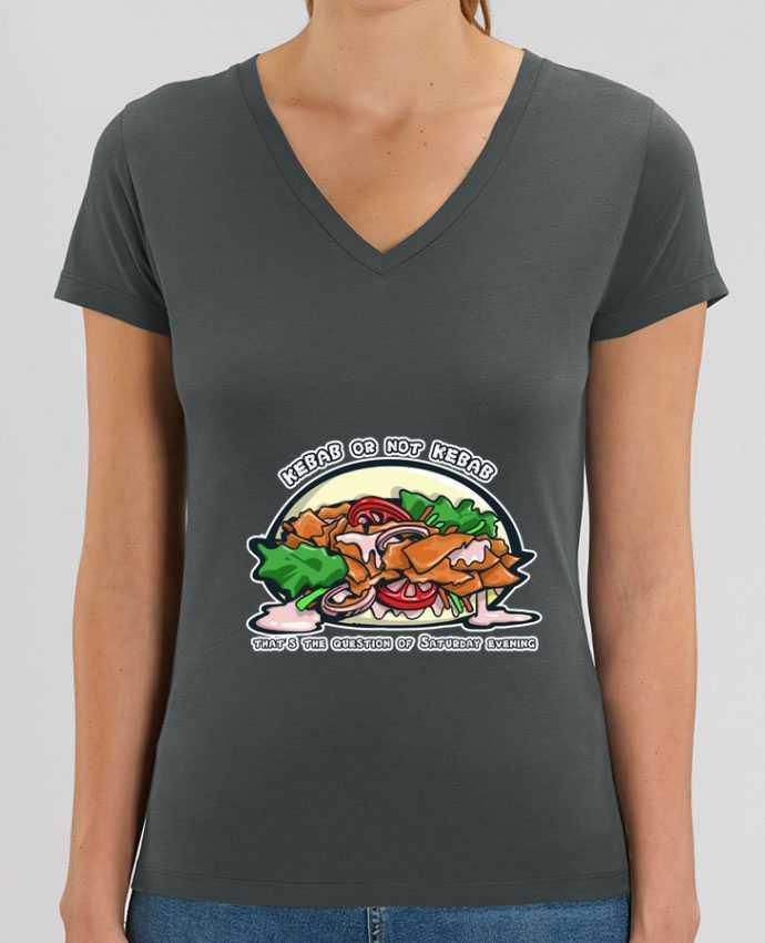 Camiseta Mujer Cuello V Stella EVOKER Kebab or not Kebab ? Par  Tomi Ax - tomiax.fr