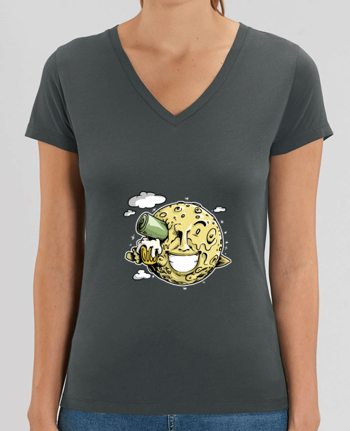 Tee-shirt femme Lune & bière Par  Tomi Ax - tomiax.fr