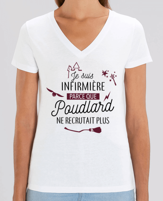 Camiseta Mujer Cuello V Stella EVOKER Infirmière / Poudlard Par  La boutique de Laura