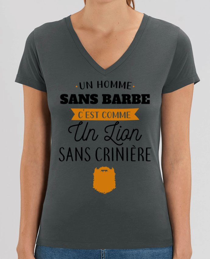 Tee Shirt Femme Col V Stella EVOKER Un homme sans barbe Par  La boutique de Laura