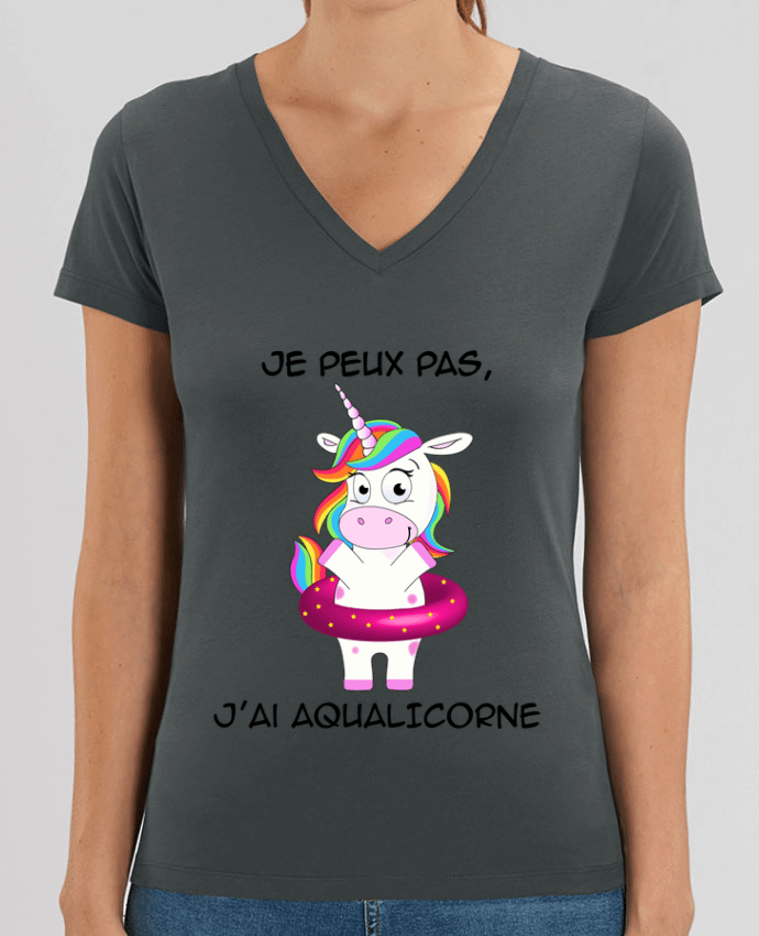 Camiseta Mujer Cuello V Stella EVOKER Aqualicorne Par  Nathéo