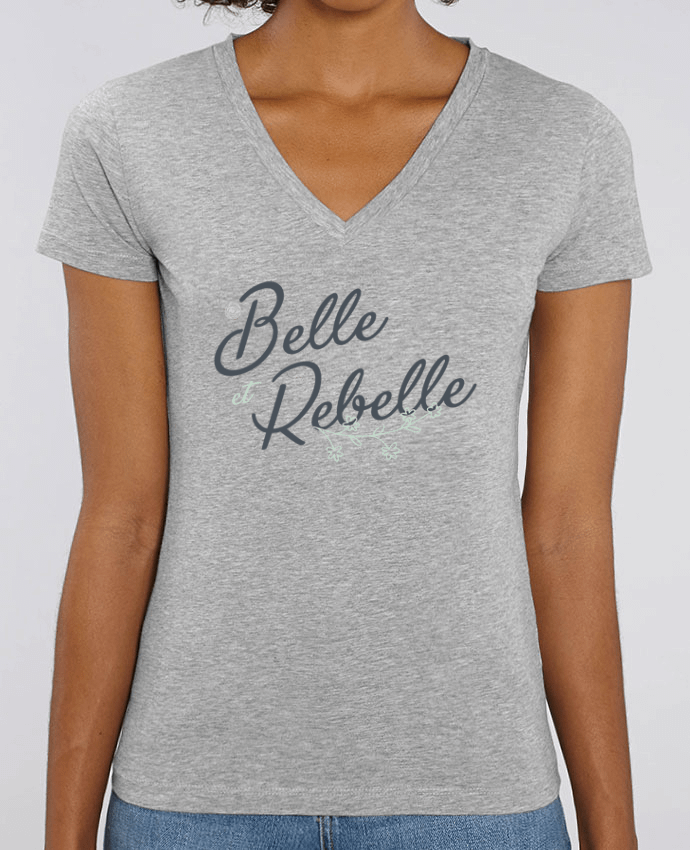 Camiseta Mujer Cuello V Stella EVOKER Belle et Rebelle Par  tunetoo