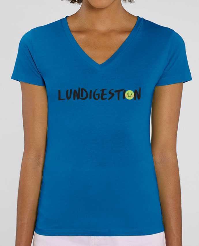 Camiseta Mujer Cuello V Stella EVOKER Lundigestion Par  tunetoo